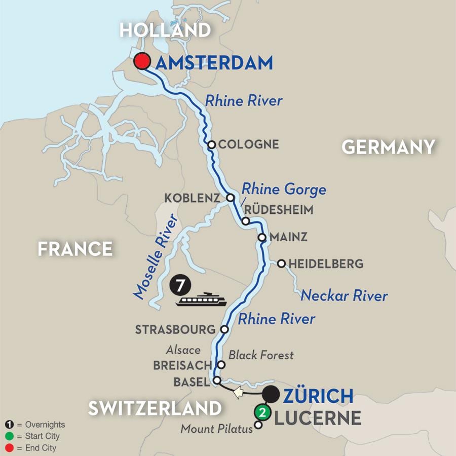 mapa Amsterdam řeky