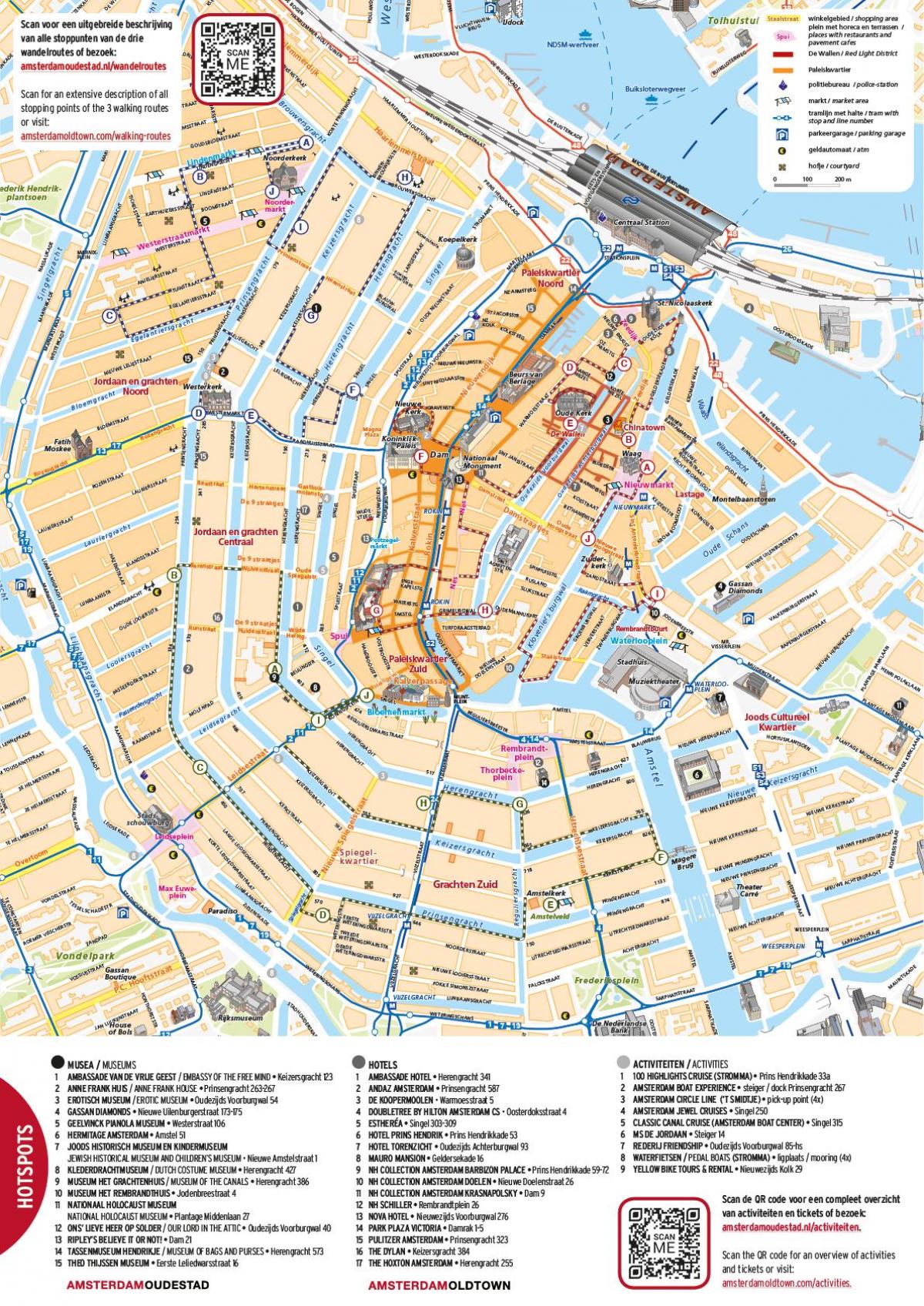 mapa Amsterdam centrum