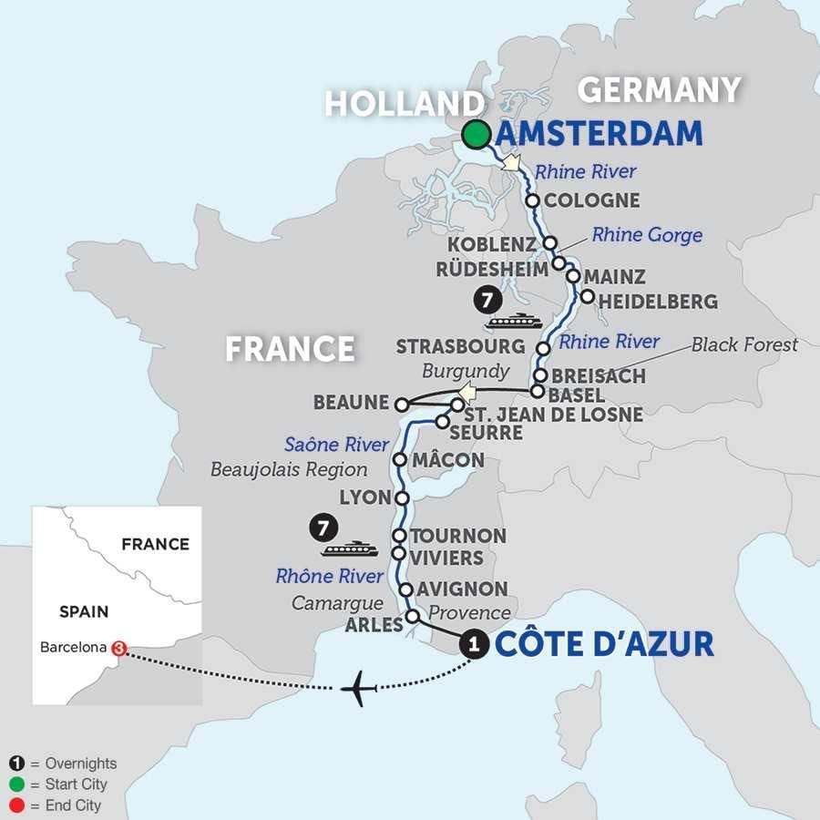mapa Amsterdam rýn