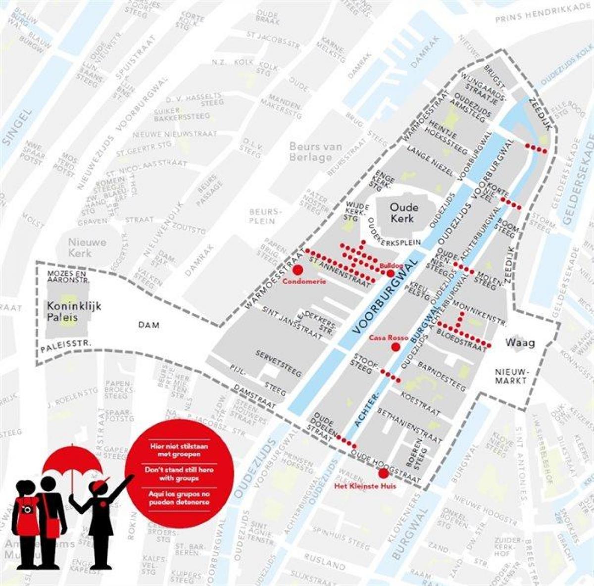 mapa Amsterdam redlight