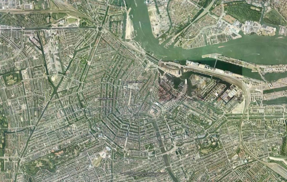 mapa Amsterdam satelitní 