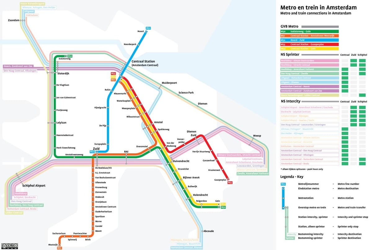 mapa Amsterdam sprinter