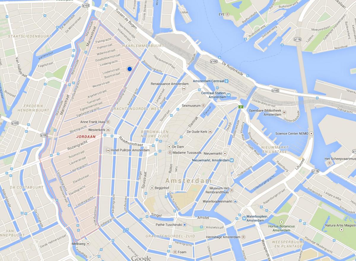 mapa Amsterdam jordaan
