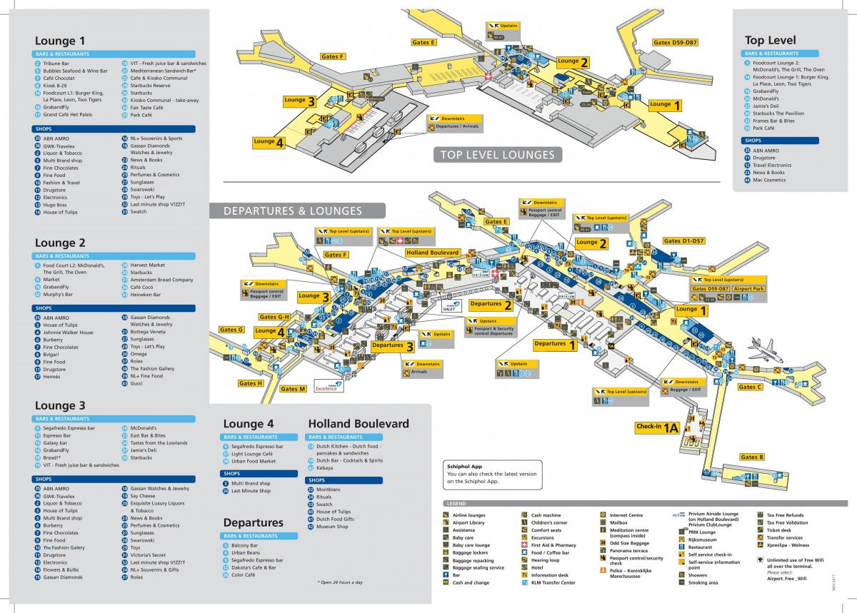 schiphol airport transfer mapě