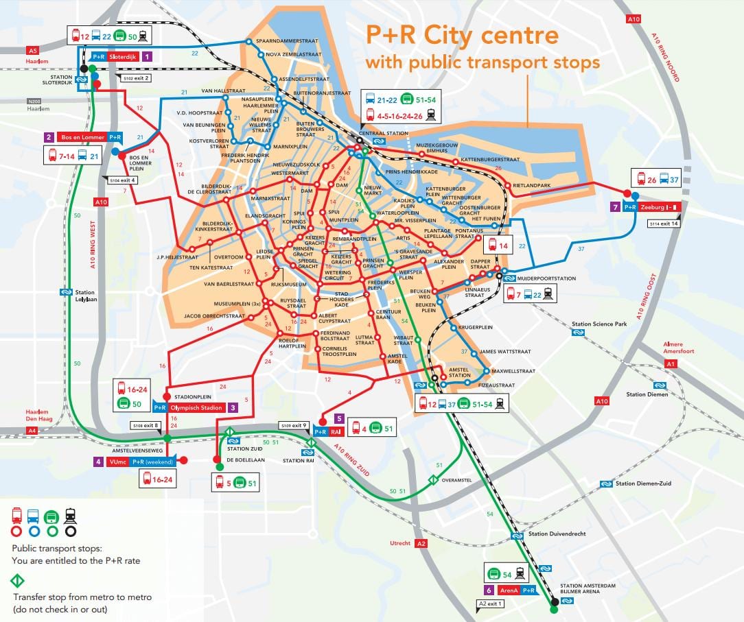 Amsterdam p r mapě