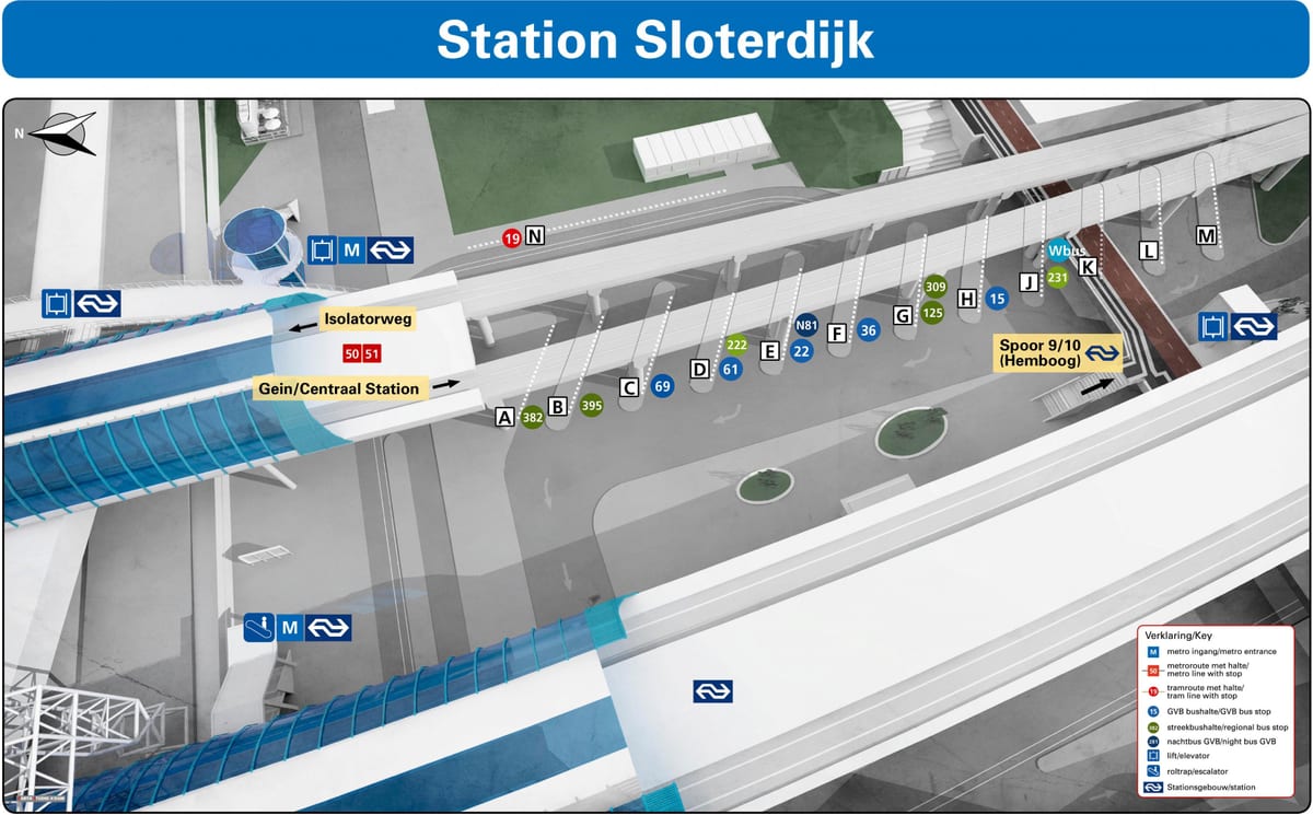 mapa sloterdijk station
