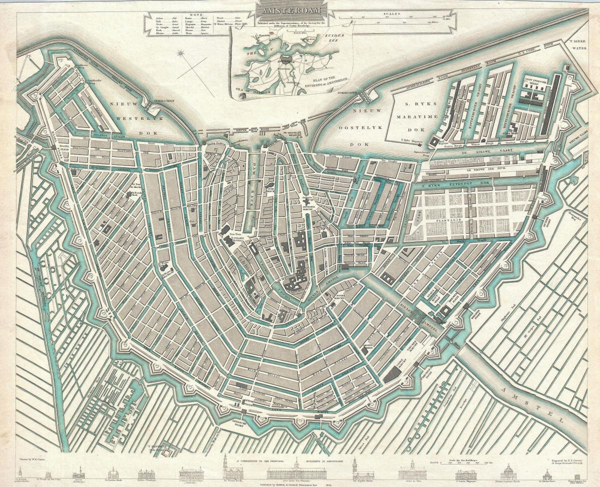 mapa vintage Amsterdam