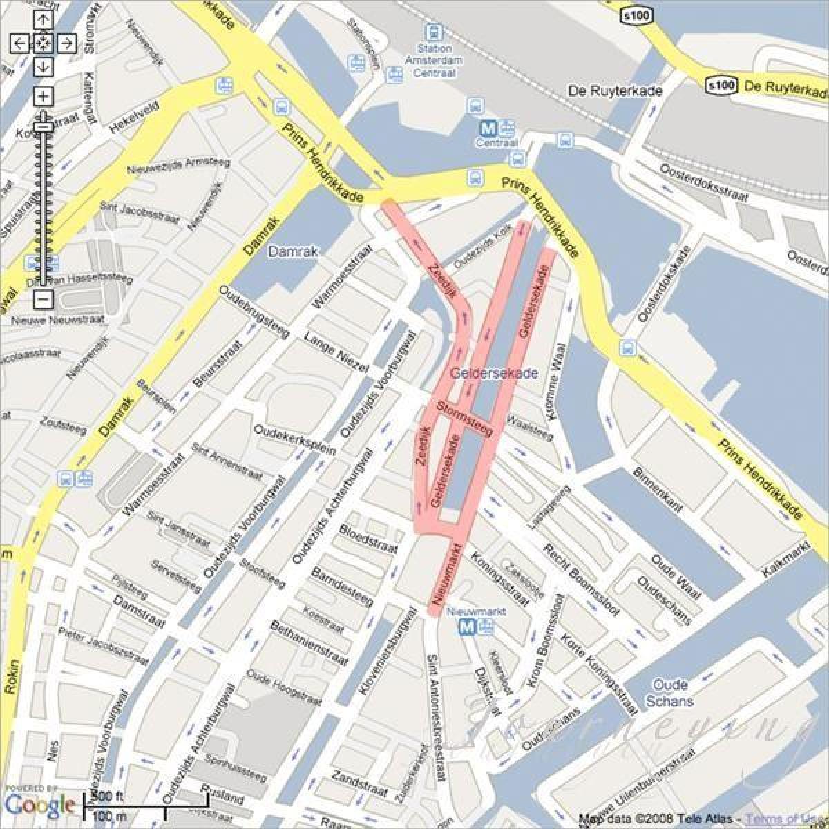 mapa čínské čtvrti Amsterdam