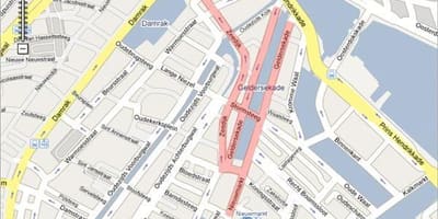 Mapa čínské čtvrti Amsterdam