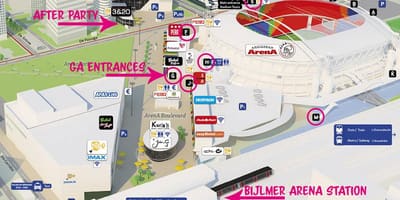 Arena Amsterdam mapě