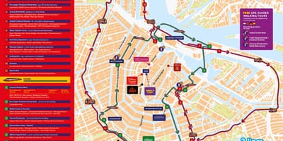 Mapa Amsterdam canal cruise