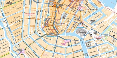Mapa Amsterdam centrum