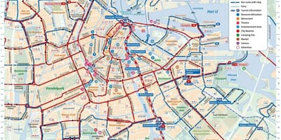 Amsterdam city transport mapa