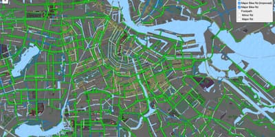 Amsterdam cyklu mapě