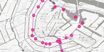 Mapa Amsterdam light festival