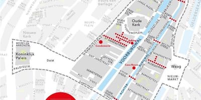 Mapa Amsterdam redlight