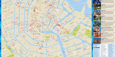 Amsterdam míst k návštěvě mapě