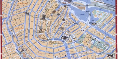 Mapa centra Amsterdamu