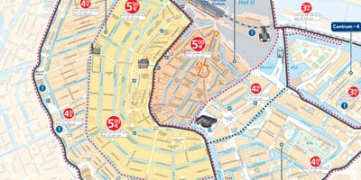 Amsterdam parkovací zóny mapě