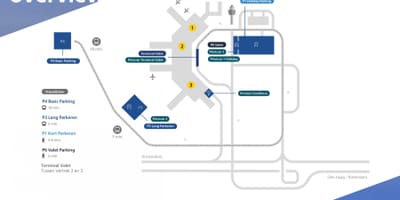 Mapa schiphol parkování