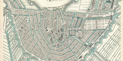 Mapa vintage Amsterdam